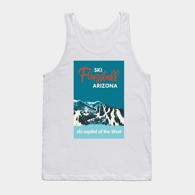 Ski Flagstaff Vintage Poster Tank Top by ROEDERcraft